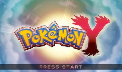 Pokemon Y title screen for Nintendo 3DS